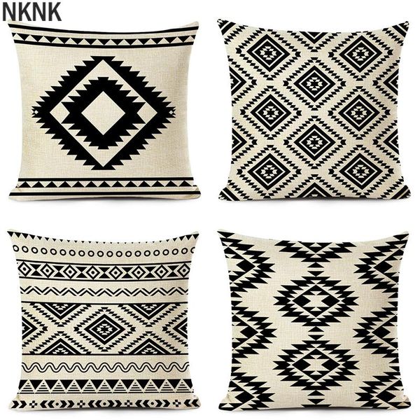 

cushion/decorative pillow ethnic geometry cushion cover combination throw linen car sofa bed home decor textile printed pillowcase