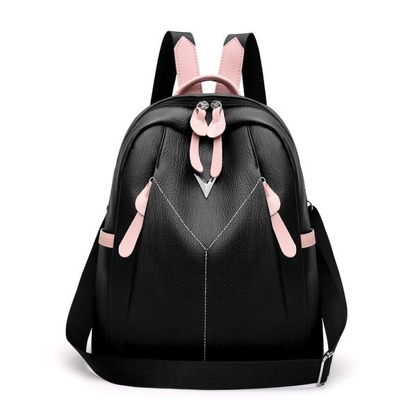

outdoor bags luxury designer women pu leather backpack female casual shoulders bag teenager school fashion women's
