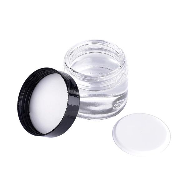 

60ml empty cosmetic jar pots portable travel eyeshadow face cream lotion container refillable bottles glass tool storage & jars