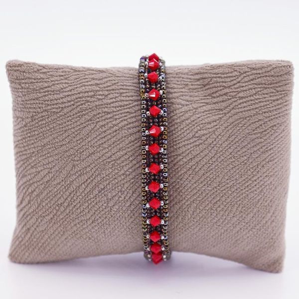 

beaded, strands fratelli multicolored faceted japan miyuki glass seed beads handmade woven bracelet women men chic fashion jewelry gift, Black