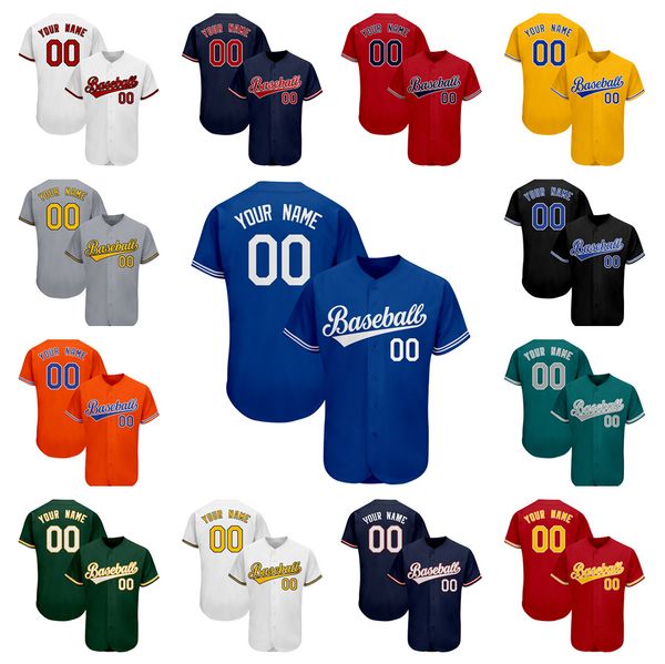 

professional baseball jersey competition training uniforms can be customized embroidery team name number children's men's and wome, Black