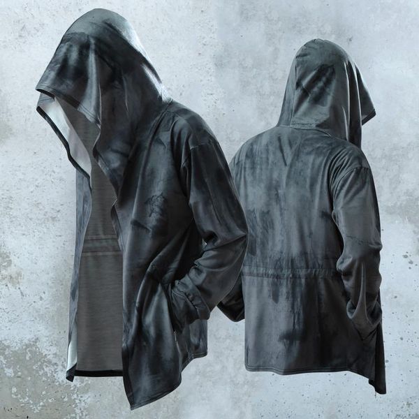 

men's jackets thin section trench coat black hooded jacket street hip hop men long sleeve coats nightclub punk cardigan retro, Black;brown