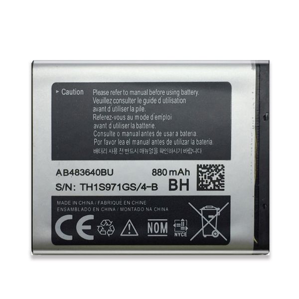 Originale AB483640BU Per Samsung Batterie SL-M608 J600 J608 B3210 C3050 E740 E748 F110 F118 F619 G618 J218 Batteria del telefono cellulare