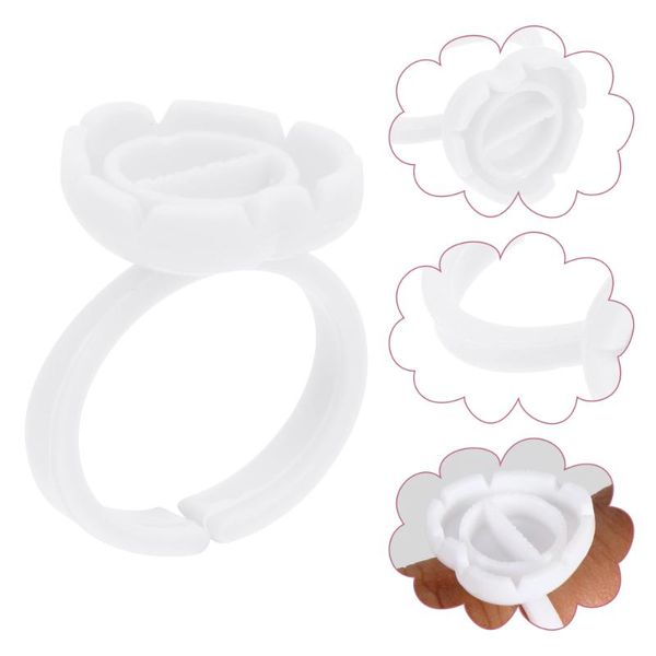 

false eyelashes 100pcs disposable eyelash extension glue holder cup pallets