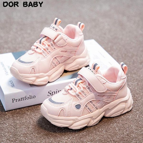 

girls sneakers for children's shoes breathable pu leather boys school shoe pink/black/white,size 26~36 athletic & outdoor