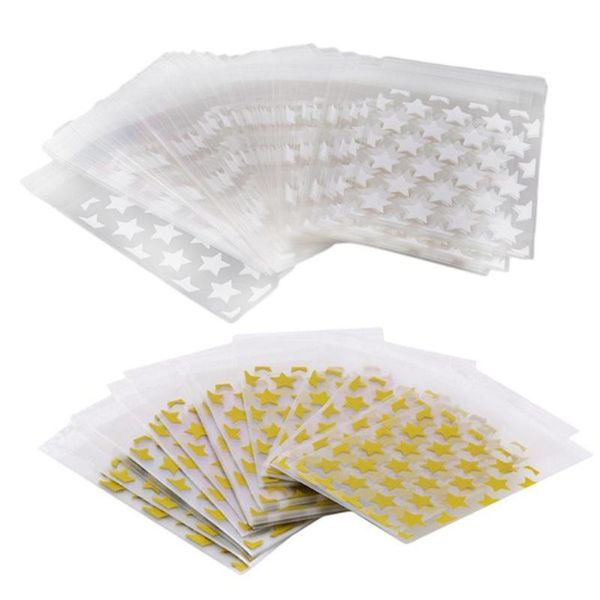 

50pcs/lot 8x10 3cm golden star design adhesive cookies for christmas wedding candy packaging party bag gift diy ba k0g2 wrap