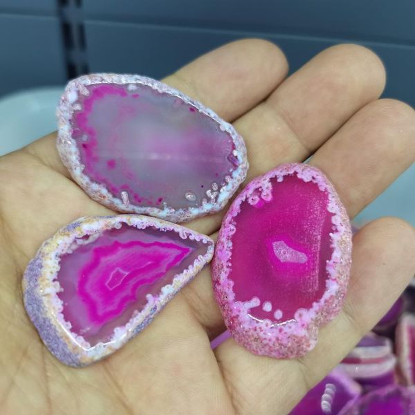 

decorative objects & figurines 3pcs wheel artificial agate slice geode stone drink mat table decoration family el co