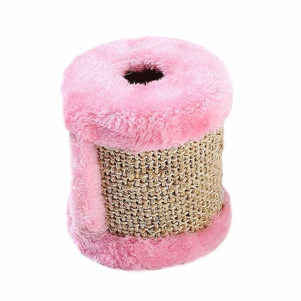 

cat pet toys small sisal rolling barrel toy plush cats kitty funny cute with sounding bells kitten scratch chewing