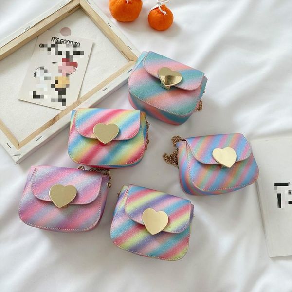 

children's mini handbag 2021 cute candy color kids small coin wallet bag baby girls princess party change purse gift, White