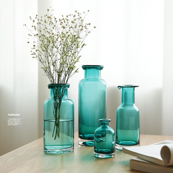 

vases ocean blue glass vase rustic wind plant jar