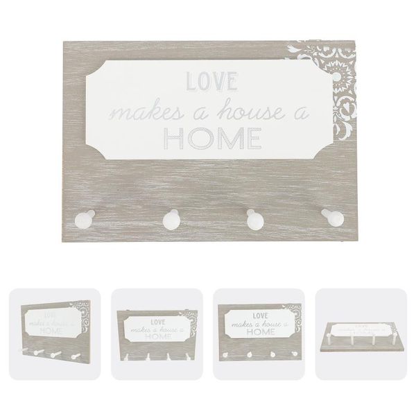 

hooks & rails 1pc wooden key hanger sign hook vintage wall hanging