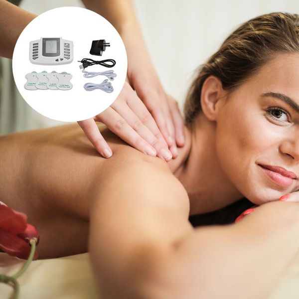 

electric massagers 1set physiotherapy massager pulse tens acupuncture (white, us plug)