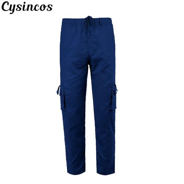 

men's pants cysincos mens nature cotton linen trousers summer 2xl casual male solid elastic waist straight loose plus size, Black