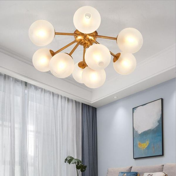

ceiling lights living room designer creative personality model lamp bedroom molecular glass bubble ball