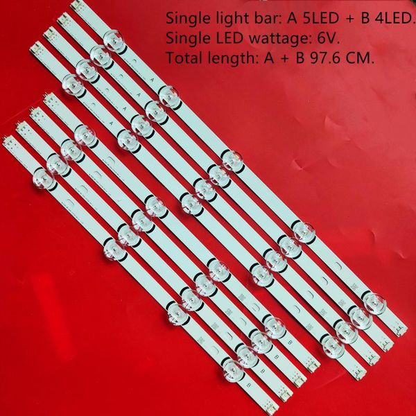 

backlight strip 9 lamp for lg 47" tv innotek drt 3.0 47lb6300 47gb6500 47lb652v 47lb650v lc470duh 47lb5610 47lb565v led strips