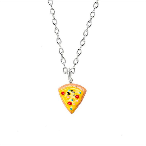 

pendant necklaces 6-piece friend necklace ladies cute pizza metal for your favorite friends friendship jewelry choker, Silver