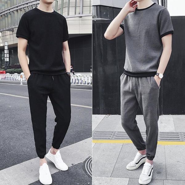 

cool and mature men's clothing with t-shirt capris, White;black