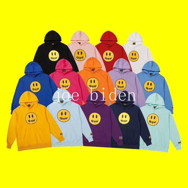 

mens and womens hoodies drew house smile printing long sleeve hoodie style winter hoodies asian size s-xl, Black