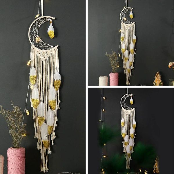 

decorative objects & figurines nordic moon dream catcher christmas room decoration boho decor girls kids bedroom nursery gifts
