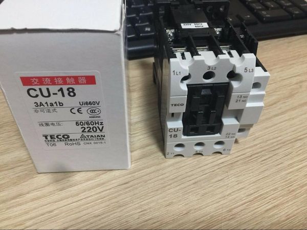 

smart home control 1pcs teco cu-18 cu18 220vac contactor in box -