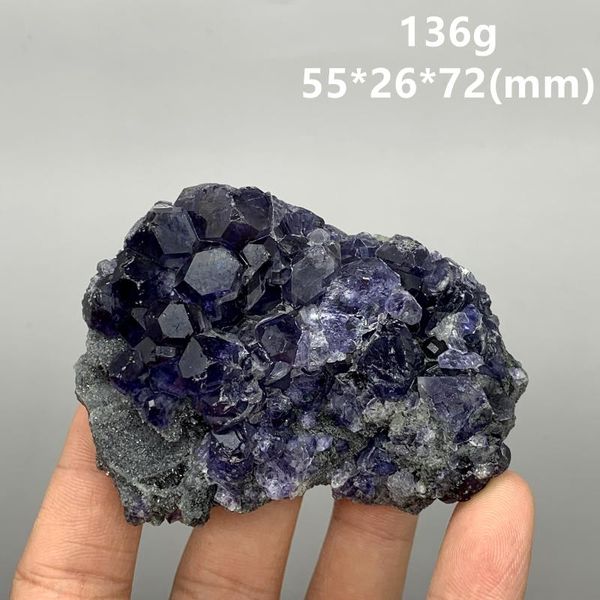 

decorative objects & figurines 100% natural polyhedral tanzanite blue purple fluorite cluster mineral specimens gem level stones and crystal