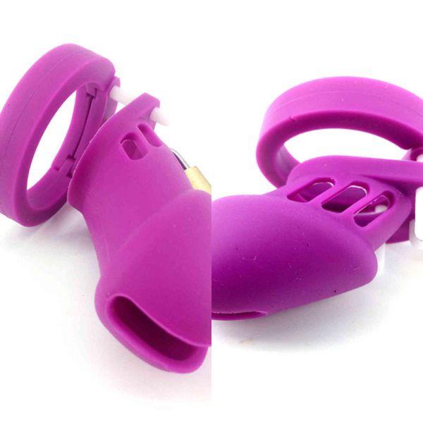 NXY Cockriings Smmq Silicone Masculino Chastity Cage Soft Cb Cock Anéis Cinco tamanhos Anel para Testic Holy Trainer Sexo Brinquedos Homens Chaste Dispositivos 1123