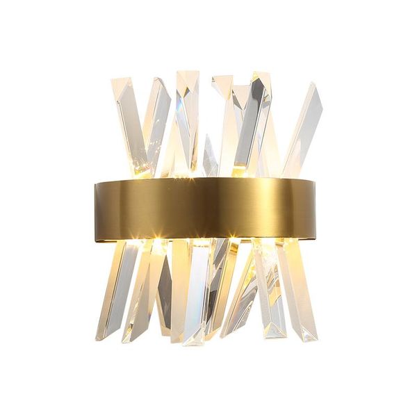 

modern bedroom bedside light lamp decor crystal wall simple living room home led sconce gold fixture luminaria