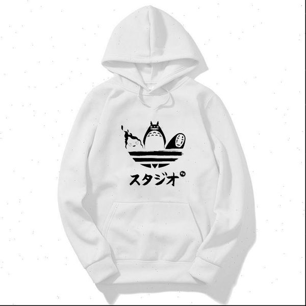 

totoro korean streetwear harajuku clothes women sweatshirt men winter pullover coat oversized hoodie pink clothing, Black