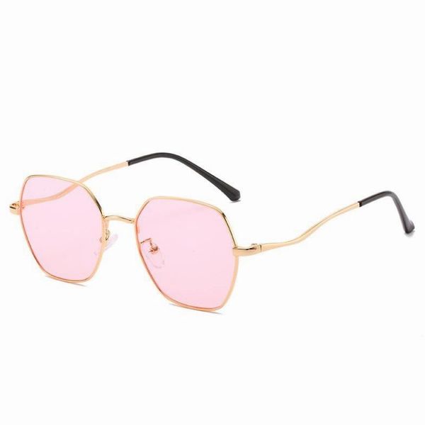 

sunglasses retro women/men oculos designer yellow vintage small eyewear black red polygon shades metal frame sun glasses brand c, White;black