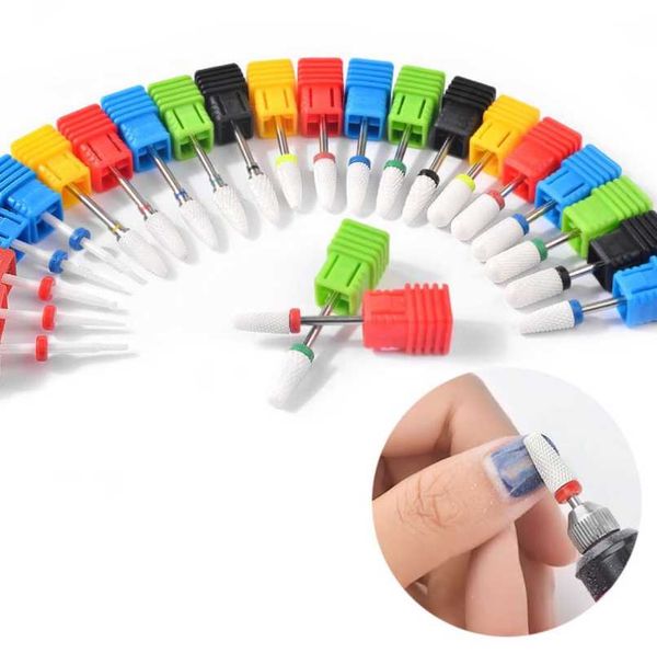 

nail art equipment ceramic grinding head corn single type electric machine special accessories, Silver