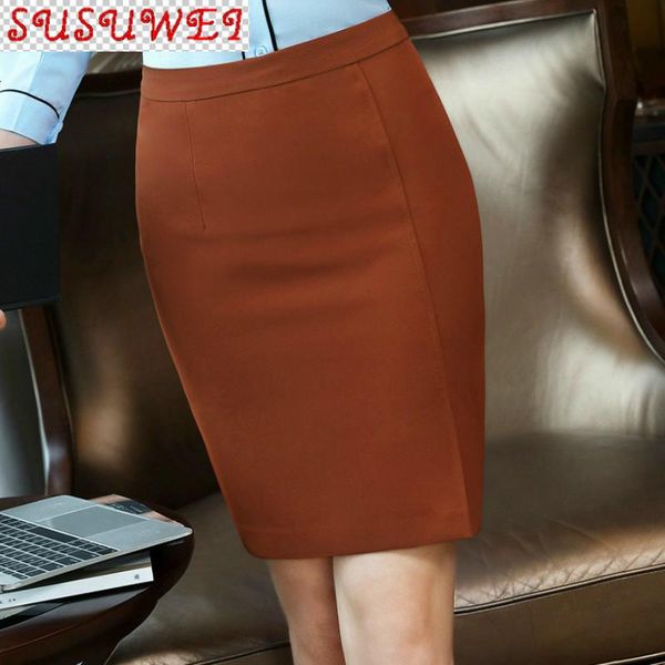 

plus size women's clothing autumn and winter elegant ladies high waist skirt high-quality slim-fit office overalls female skirts, Black