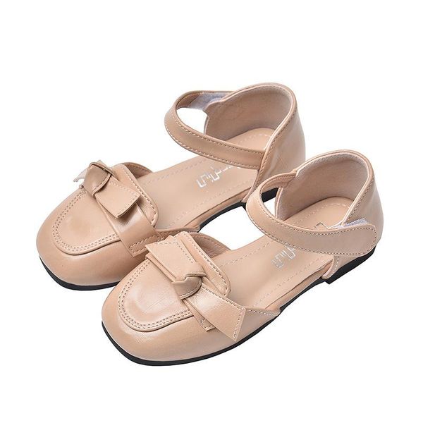 

spring and summer sandals children princess shoes girls butterfly-knot snadals kids sweet soft sole fashion, Black;red