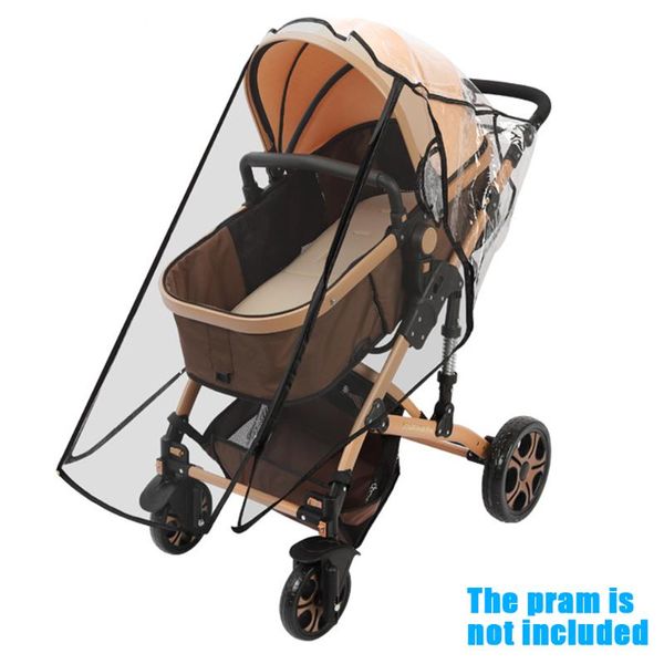 

stroller parts & accessories pushchair rain cover raincoat protection soft eva wind dust shield coldproof zipper open waterproof transparent