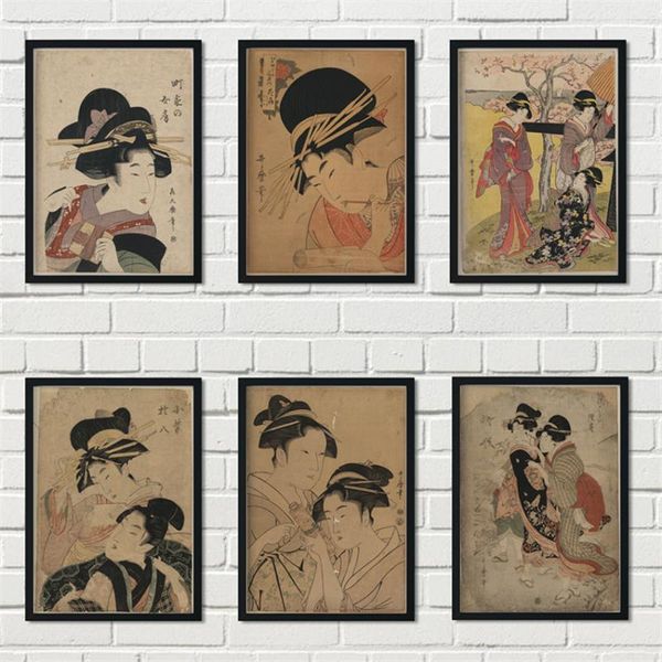

paintings japanese abstract ukiyo painting decoration home decor art living wall hd quality no frame posters canvas