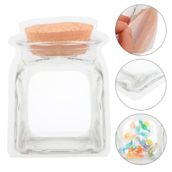 

gift wrap 100pcs self-sealing storage pouches mason bottle package bags snack
