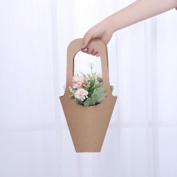 

gift wrap 10pcs kraft paper flower packing bags creativ holder european fashion
