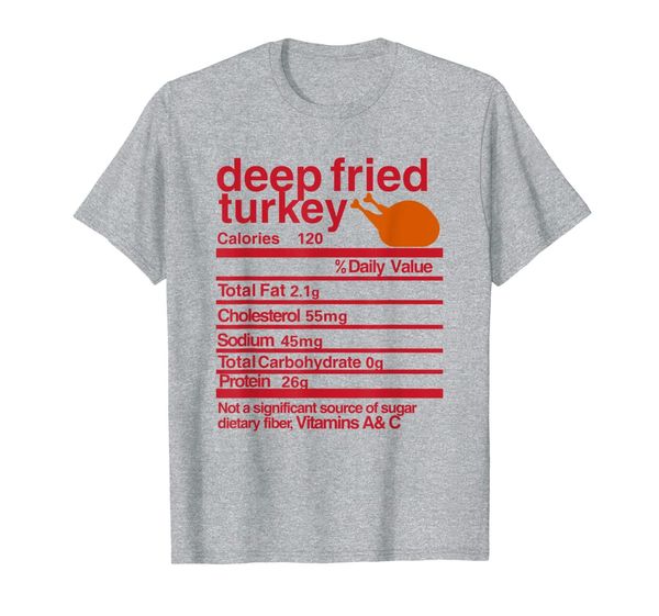 

funny deep fried turkey facts thanksgiving t-shirt t-shirt, White;black