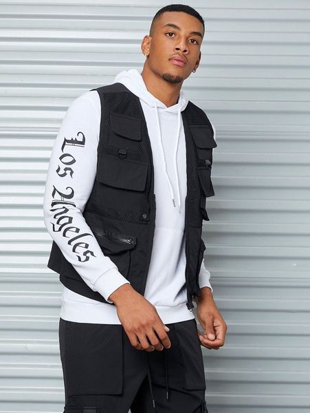 

men zipper pocket vest jacket w0gn#, Black;brown