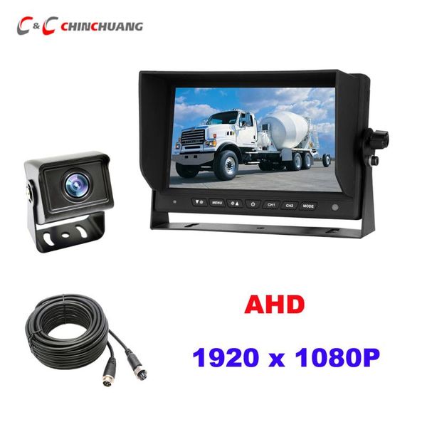 

car rear view cameras& parking sensors ahd 1920 x 1080p camera with 7 inch monitor for truck bus rv caravan van trailer reverse backup