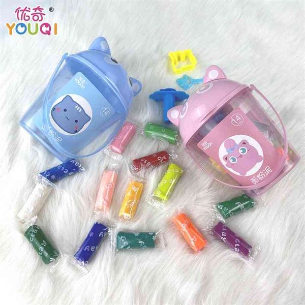 

little buddy puzzle decompression children's toy 14 color cute pet flour plasticine manual diy315g bucket colored mud