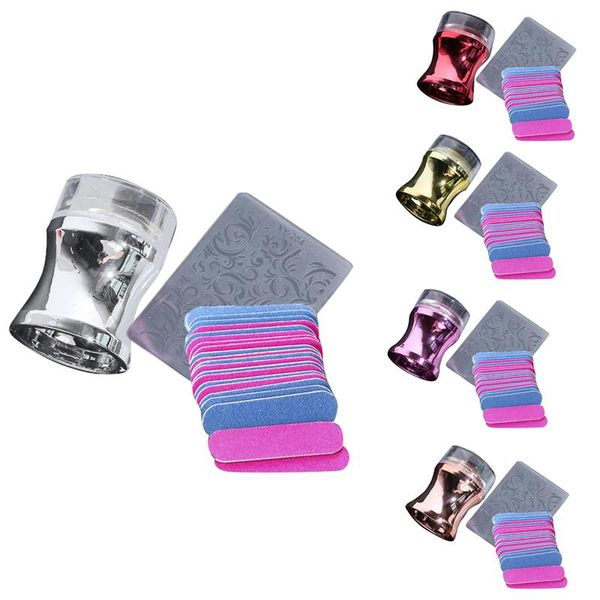 

nail art kits 1set diy stamping plate polish stamp file template tools for