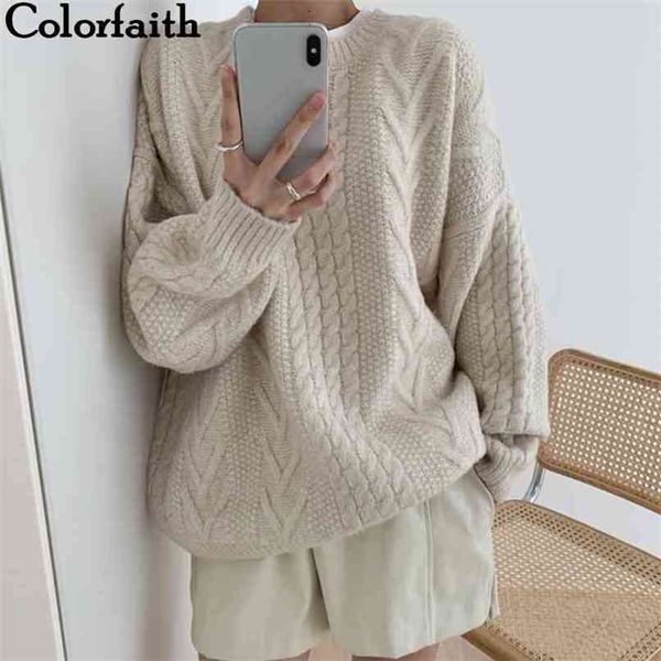 

winter spring women sweaters pullovers minimalist knitting elegant casual loose ladies vintage sw1161 210427, White;black