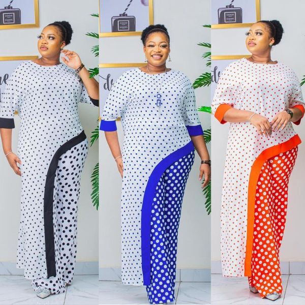 

ethnic clothing two piece set africa clothes african dashiki fashion dots irregular suit trousers super elastic party for women outfits, Red