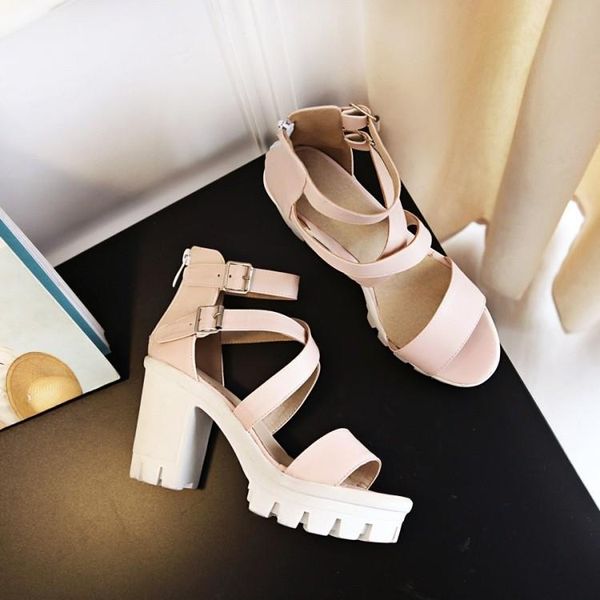 

big size 9  11 12 ladies summer platform sandals women shoes woman waterproof with thin thick bottom, Black