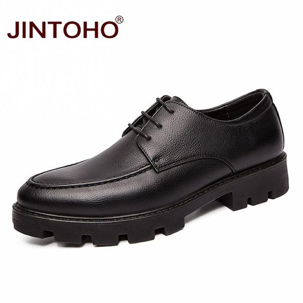 

dress shoes jintoho 2021 men formal italian genuine leather classic male, Black