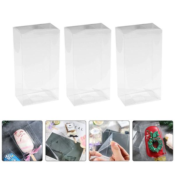 

jewelry pouches, bags 5pcs transparent cakesicle boxes clear gift box cream shaped, Pink;blue