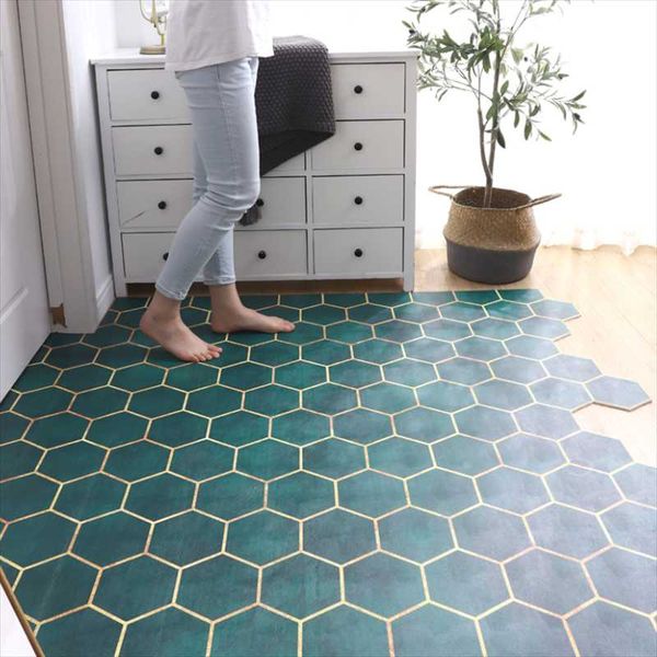 

carpets creative leather oil-proof and waterproof floor mats can be cut laid into the door wiped wash-pvc non-slip