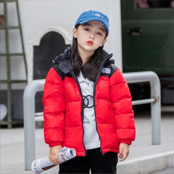 

arrivals children hooded down coat jacket autumn winter boys girls cotton-padded parka & coats thicken warm jackets kids outwear 100-160cm, Blue;gray