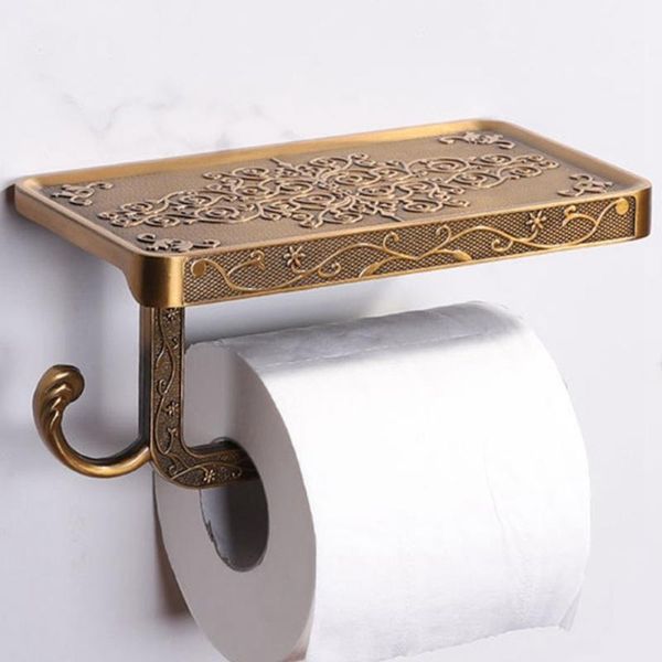 

bathroom storage & organization european style zinc alloy paper towel shelf retro carved accessories household supplies wall