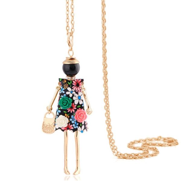 

fashion necklace jewelry charm long lovely flower women pendant statement cute christmas necklaces, Silver
